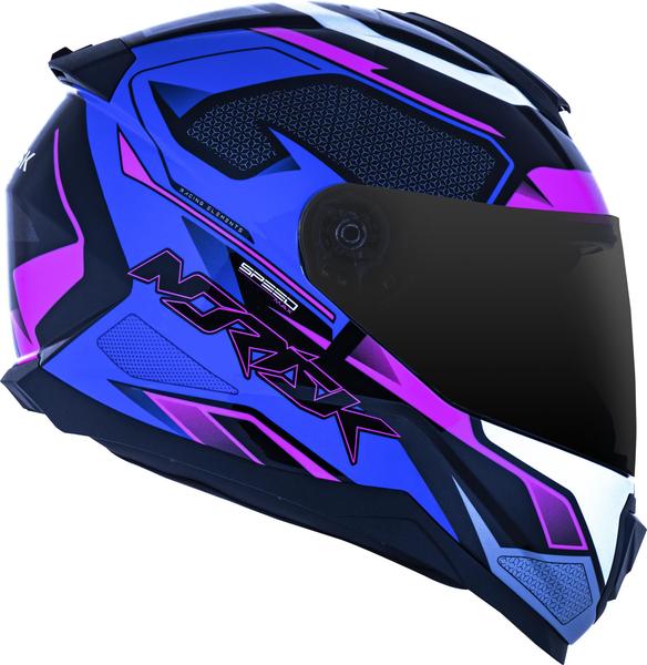 Imagem de Capacete Norisk Fechado Razor Speedmax Black Preto Roxo