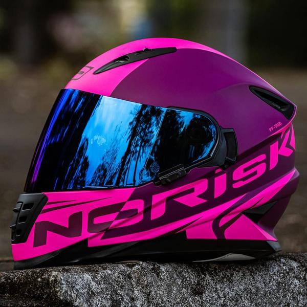 Imagem de Capacete Norisk Ff302 Manty Roxo E Rosa Tamanho:60