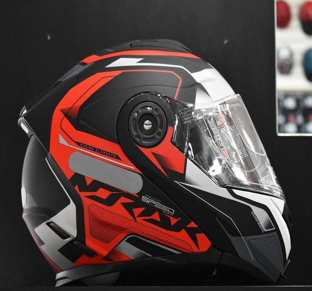 Imagem de Capacete Norisk Ff345 Route Speedmax Preto Vermelho Fosco