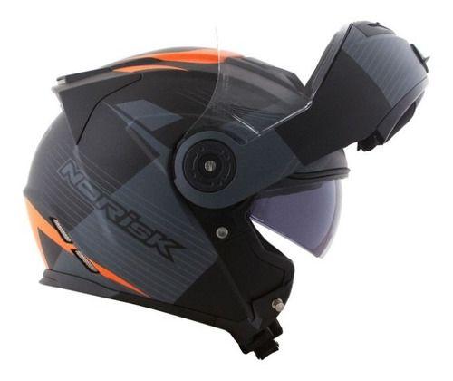 Imagem de Capacete Norisk FF345 Route Stroke Preto Cinza Laranja