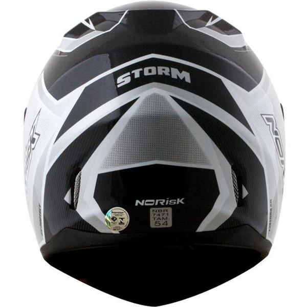 Imagem de Capacete Norisk FF391 Storm Preto/Branco Brilho