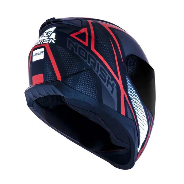 Imagem de Capacete Norisk FF802 Razor Ninja Matte Black Titanium Red