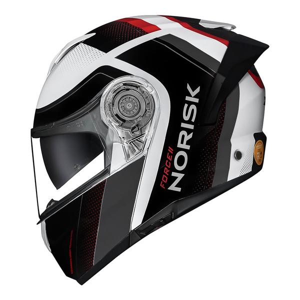 Imagem de Capacete Norisk Force II Kore Preto Cinza e Vermelho