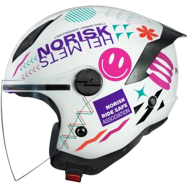 Imagem de Capacete Norisk Neo Buddy Branco e Rosa - Branco+Rosa