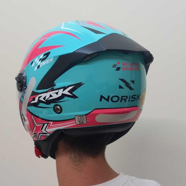 Imagem de Capacete Norisk Neo Galaxy Azul Rosa Pink