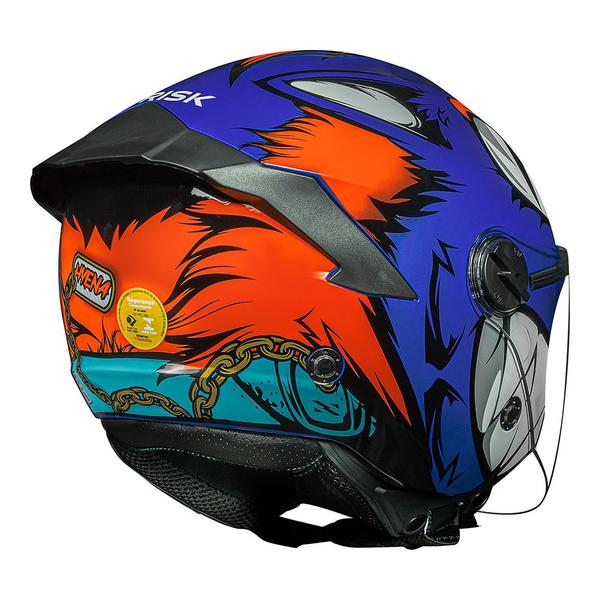 Imagem de Capacete Norisk Neo Hyena Azul e Laranja