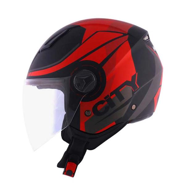 Imagem de Capacete Norisk Orion City Matte Black Red