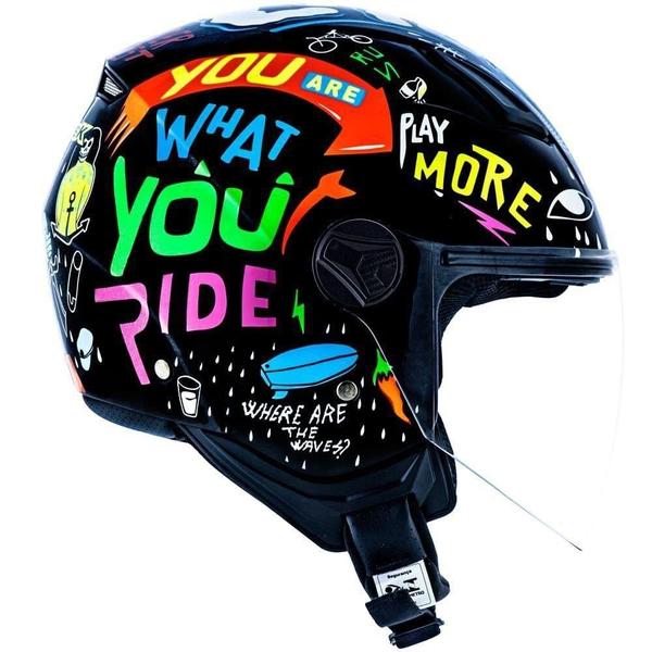 Imagem de Capacete Norisk Orion Free - Preto/Laranja - 60 (G)