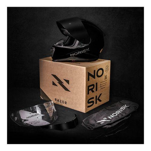 Imagem de Capacete Norisk Razor Black Edition Com Spoiler E Viseira