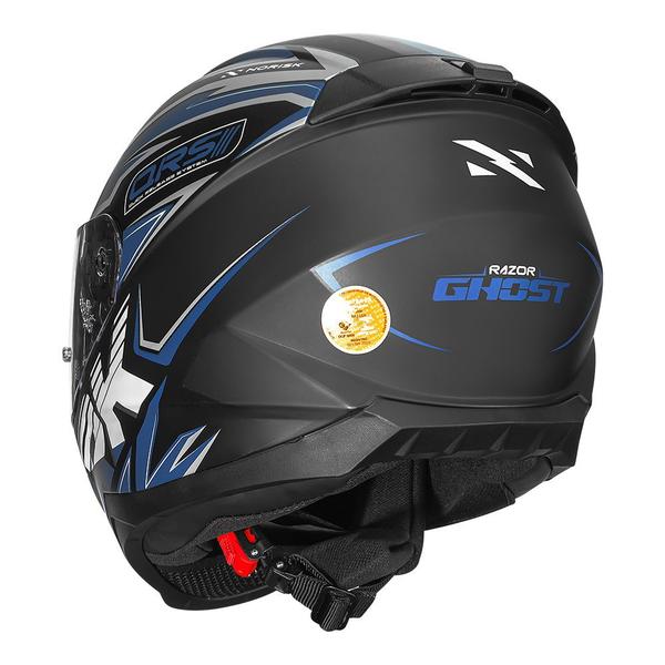 Capacete Norisk Razor Ghost Masculino Moto Azul Moto Fechado