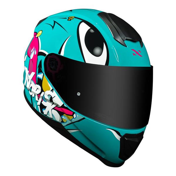 Imagem de Capacete Norisk Razor Mad Azul e Rosa