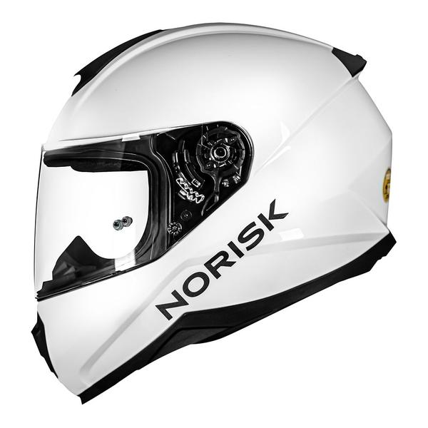 Imagem de Capacete Norisk Razor Monocolor Branco Brilhante Moto Motoqueiro