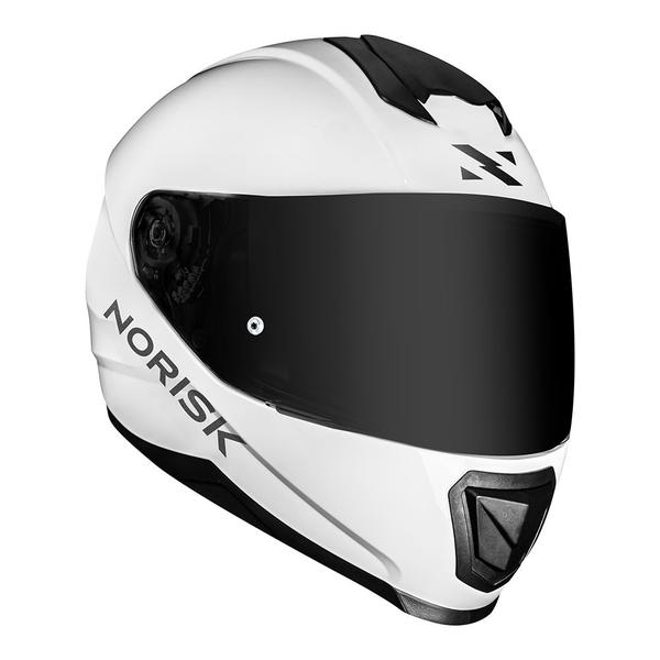 Imagem de Capacete Norisk Razor Monocolor Branco Brilhante Moto Motoqueiro