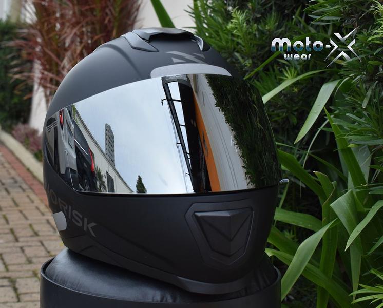 Imagem de Capacete Norisk Razor Monocolor Preto Fosco Fechado Moto