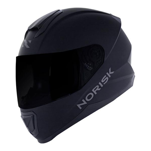 Imagem de Capacete Norisk Razor Monocolor Preto Fosco Mais Viseira Fumê