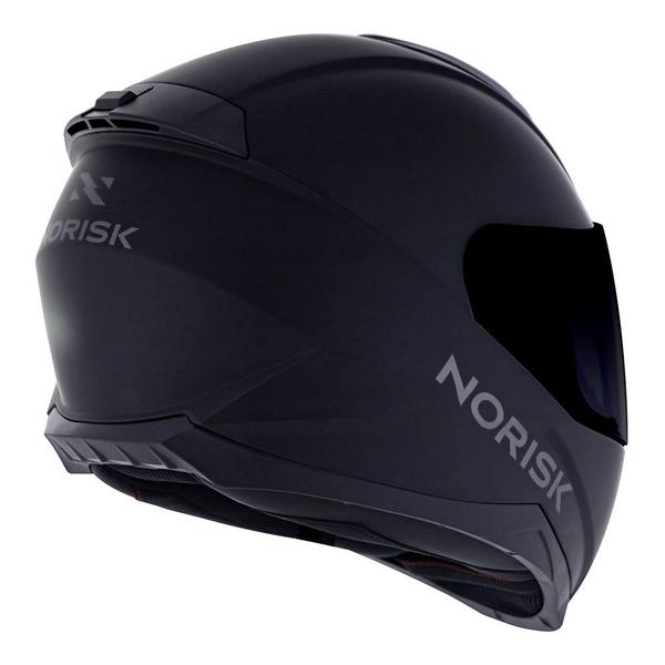 Imagem de Capacete Norisk Razor Monocolor Preto Fosco Mais Viseira Fumê