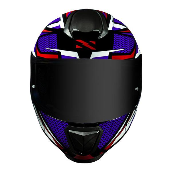 Imagem de Capacete Norisk Razor Sharp Azul Vermelho e Branco Mais Viseira Fumê