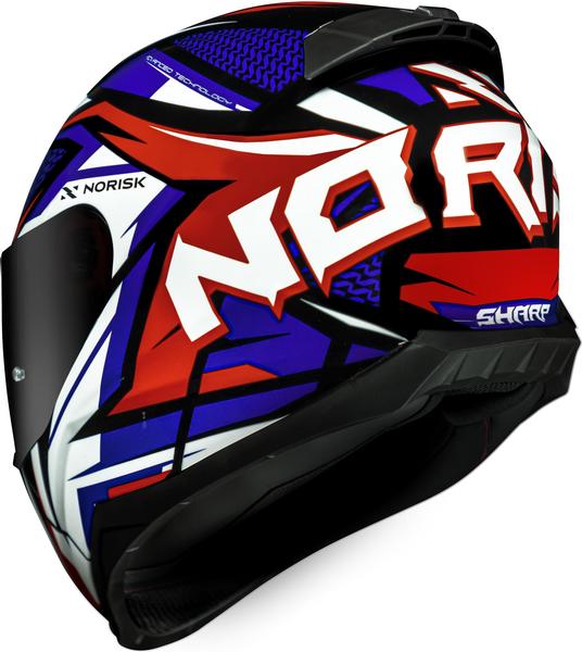 Imagem de Capacete Norisk Razor Sharp Azul Vermelho Lançamento