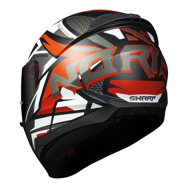 Imagem de Capacete Norisk Razor Sharp Preto e Vermelho Brilhante