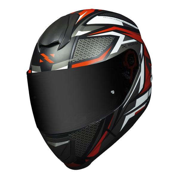 Imagem de Capacete Norisk Razor Sharp Preto e Vermelho Brilhante