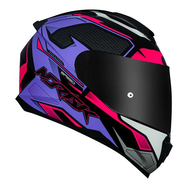 Imagem de Capacete Norisk Razor Speed Max Roxo e Rosa Mais Viseira Camaleão