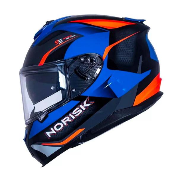 Imagem de Capacete Norisk Strada Drive Blue Orange Grey