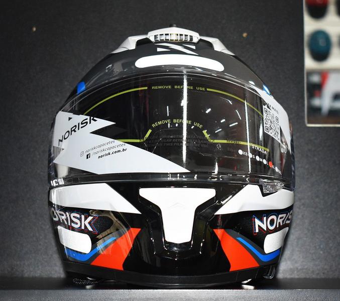 Imagem de Capacete Norisk Strada Drive Branco Azul Vermelho