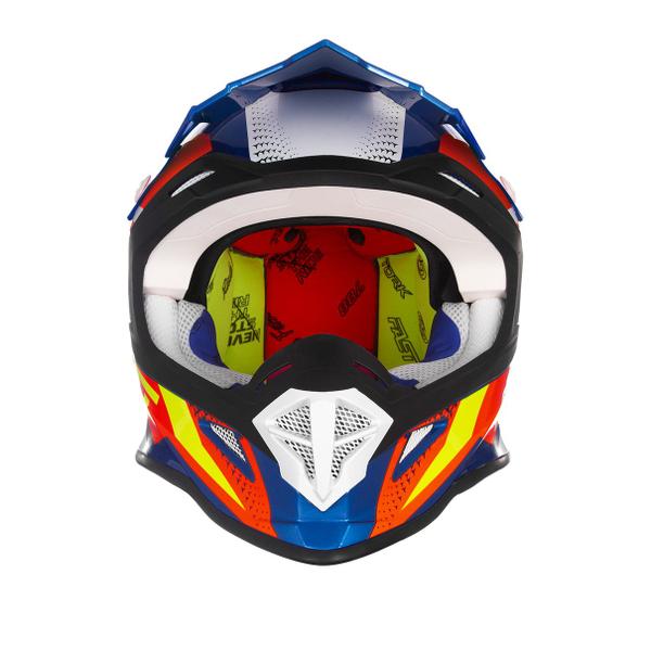 Imagem de Capacete Off Road Motocross Trilha Enduro Pro Tork Fast Fantasy Azul - Laranja Masculino Esportivo