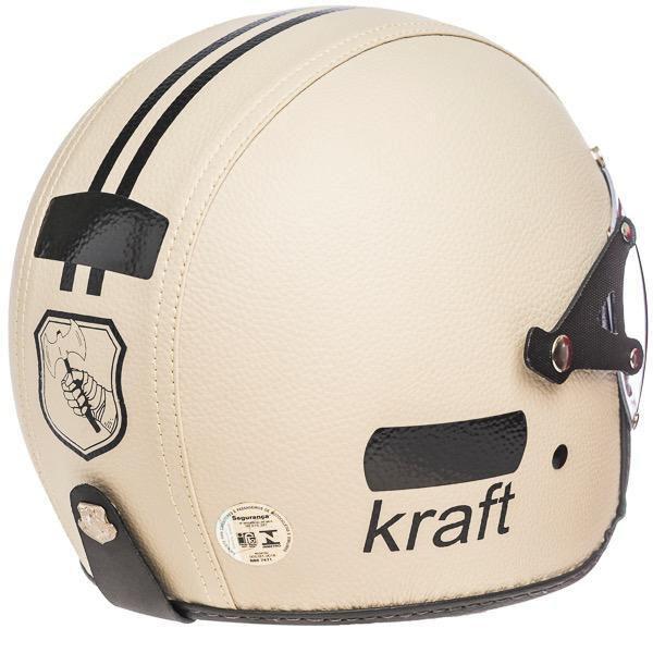 Imagem de Capacete Old School Kraft Revestido Bege - tam.60