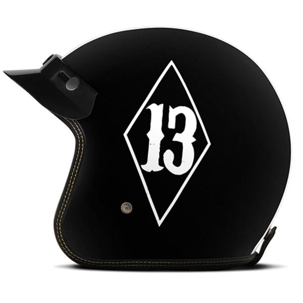 Imagem de Capacete Old School Vintage Custom Etceter Biker Fosco Harley Masculino Feminino Caixa Personalizado