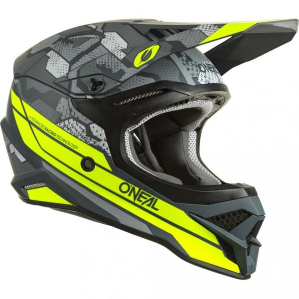 Imagem de Capacete Oneal 3Series Camo V.22 Cinza/Amarelo