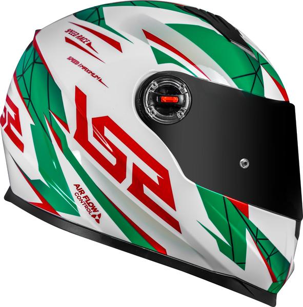 Imagem de Capacete Original Ls2 Ff358 Draze Lançamento Branco Vermelho