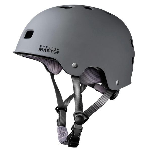 Capacete OutdoorMaster Skateboard Cycling Cinza Tamanho L Imagem de Capacete OutdoorMaster Skateboard Cycling Cinza Tamanho L