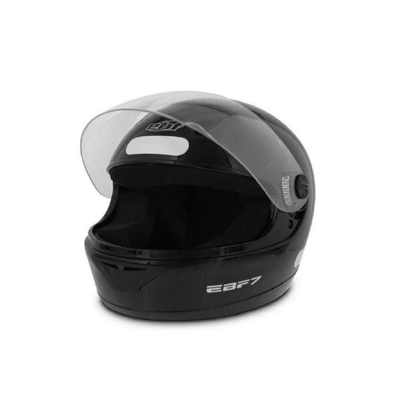 Imagem de Capacete para moto EBF 7 Solid Preto Brilhante 58