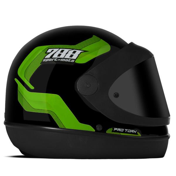 Imagem de Capacete Para Moto Fechado Masculino Feminino Pro Tork Sport Moto 788 San Marino com Viseira Fumê