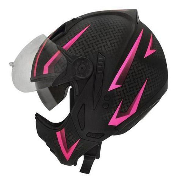 Imagem de Capacete para Moto Peels Mirage Storm Preto F Rosa Tam.60