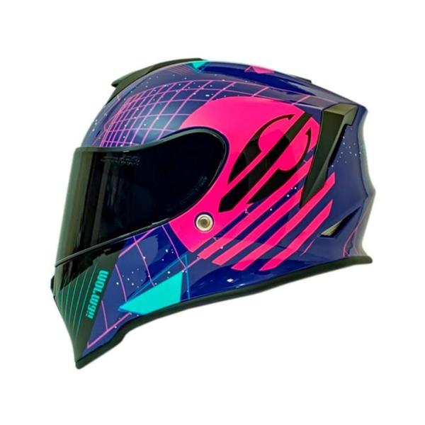 Imagem de Capacete Para Motociclista Mormaii M1 Starry Roxo Pink