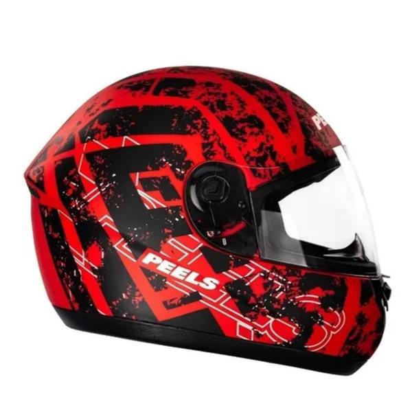 Imagem de Capacete Para Motociclista Peels Spike Mob Vermelho Fosco