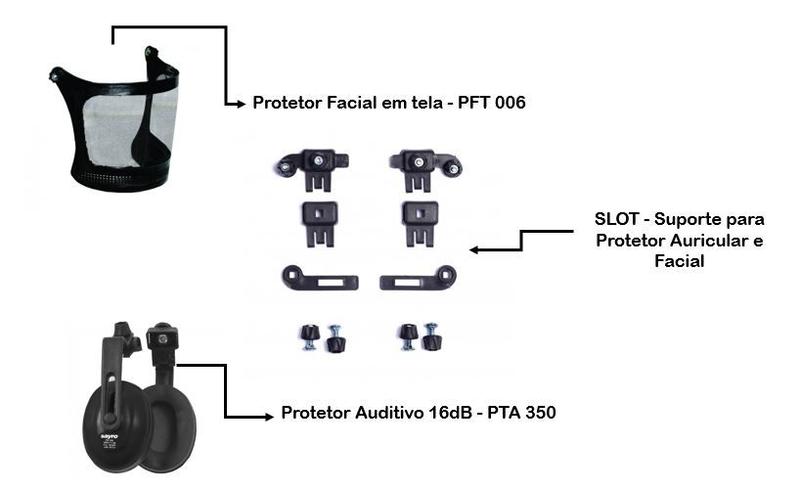 Imagem de Capacete Para Operador De Motosserra Roçadeira