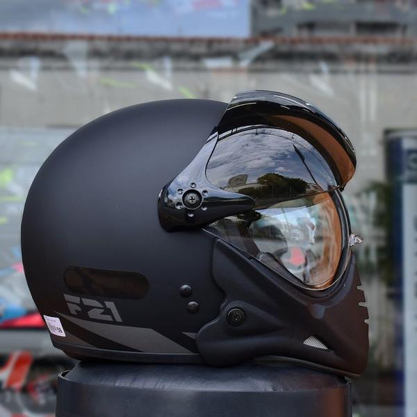 Imagem de Capacete Peels F21 Classic Preto Fosco Aberto Com Queixeira