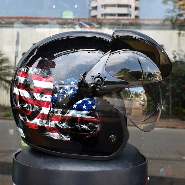 Imagem de Capacete Peels F21 Estados Unidos Usa Moto Custom Queixeira