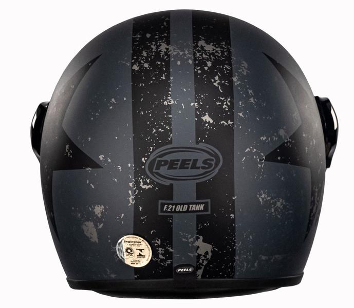 Imagem de Capacete Peels F21 Old Tank Preto Chumbo Fosco