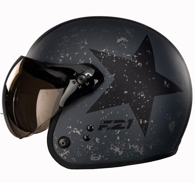 Imagem de Capacete Peels F21 Old Tank Preto Chumbo Fosco