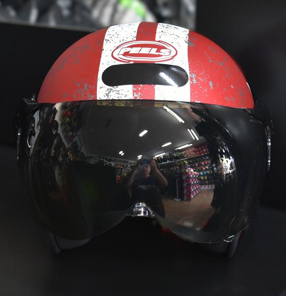 Imagem de Capacete Peels F21 Old Tank Vermelho Bordo Branco Fosco