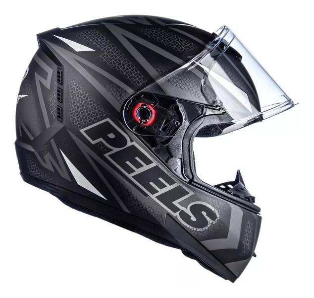 Imagem de Capacete Peels Icon 23 Fast Preto Fosco Branco Tamanho 60