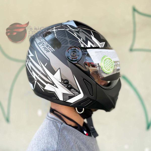 Imagem de Capacete Peels Mirage Star Preto Fosco Grafite