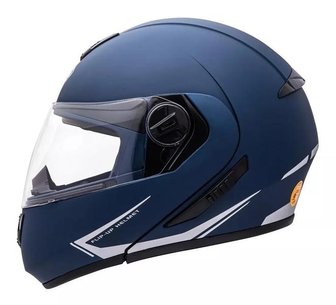 Imagem de Capacete Peels U-rb2 Azul Fosco Robocop + Oculos Solar