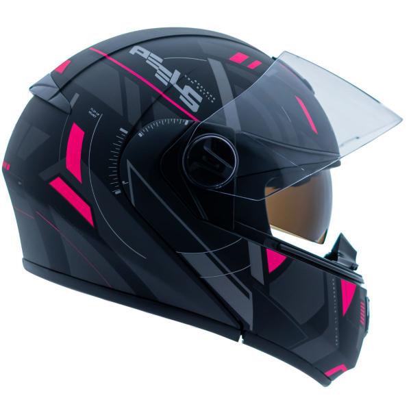 Imagem de Capacete Peels U-Rb2 Dynamic Preto Fosco com Pink