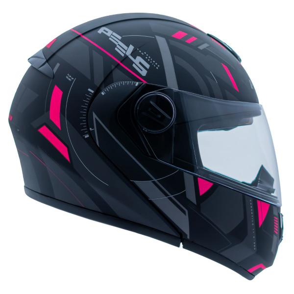 Imagem de Capacete Peels U-Rb2 Dynamic Preto Fosco com Pink