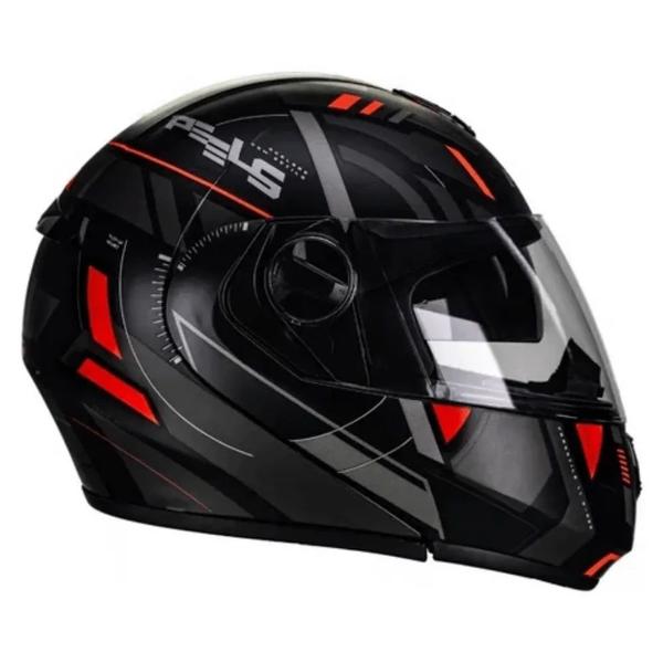 Imagem de Capacete Peels U-Rb2 Dynamic Preto Fosco com Vermelho Tam 64